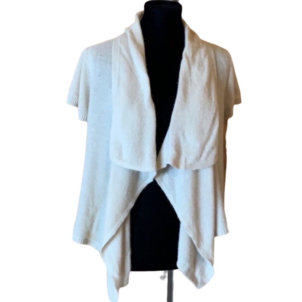 Magaschoni cream color 100% cashmere cardigan Size Medium